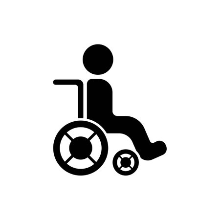 Simple wheelchair symbol icon,illustration design template.のイラスト素材