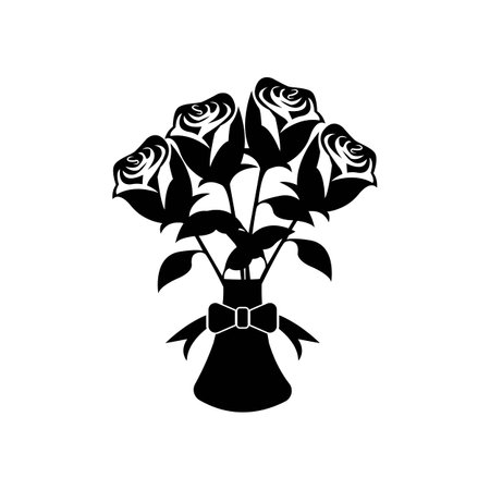 Simple flower or bouquet decoration,illustration design template.のイラスト素材