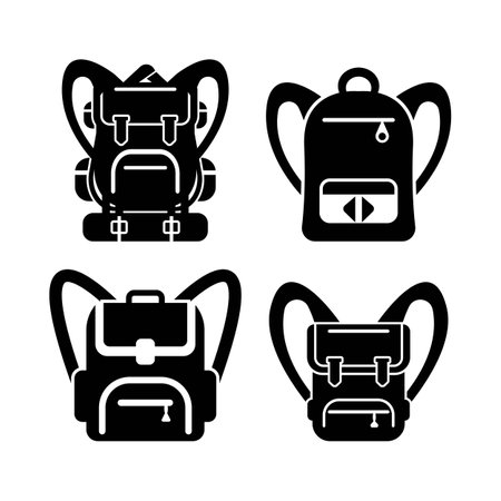 Simple backpack icon,illustration design template.のイラスト素材