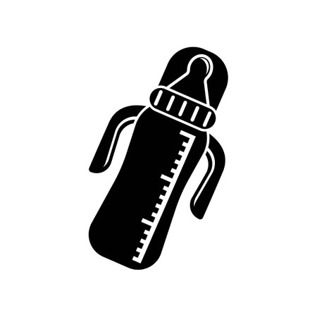 Simple baby feeding bottle icon,illustration design template.のイラスト素材