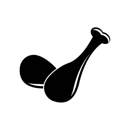 Fried chicken symbol simple icon, illustration design template.のイラスト素材