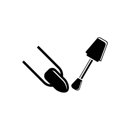 Nail polish symbol icon,illustration design template.のイラスト素材