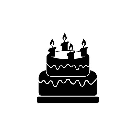 Birthday bread icon symbol,illustration design template.のイラスト素材