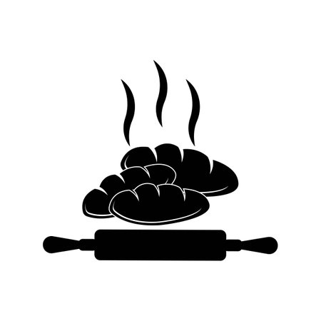 Bakery shop logo icon symbol ,illustration design template.のイラスト素材