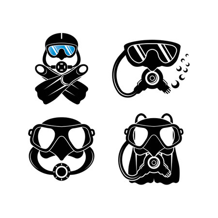 Diving goggles icon symbol,illustration design template.のイラスト素材
