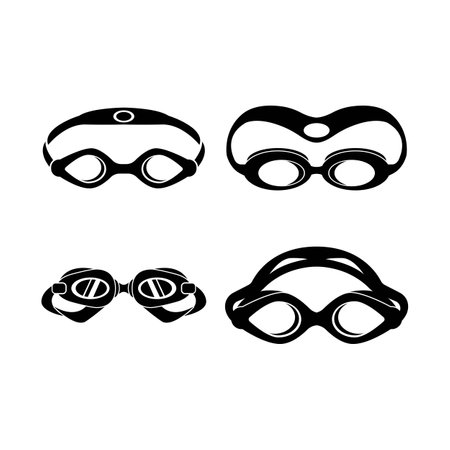 Swimming goggles icon symbol,illustration design template.のイラスト素材