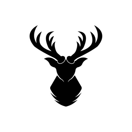 Deer and horns simple icon,illustration design template.のイラスト素材