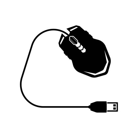 Computer mouse logo vector template design illustrationのイラスト素材