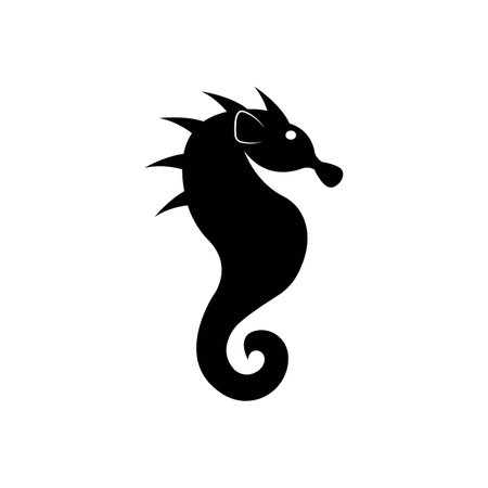 Seahorse logo icon, vector illustration template designのイラスト素材
