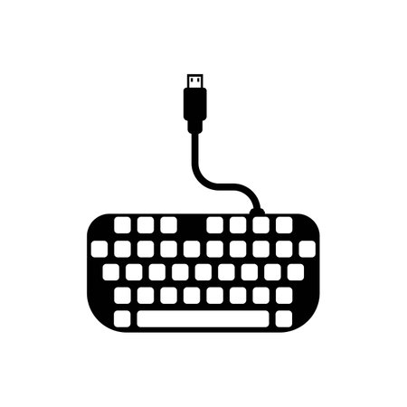 Computer keyboard symbol icon logo,illustration design templateのイラスト素材