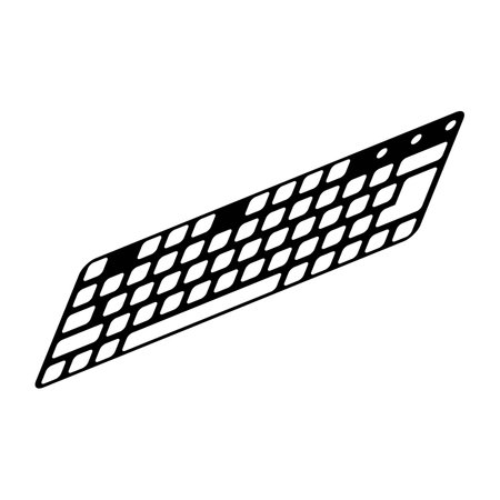 Computer keyboard symbol icon logo,illustration design templateのイラスト素材