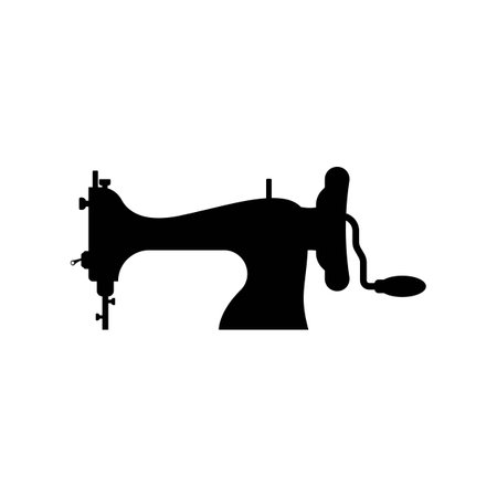 Sewing machine logo icon,illustration template designのイラスト素材