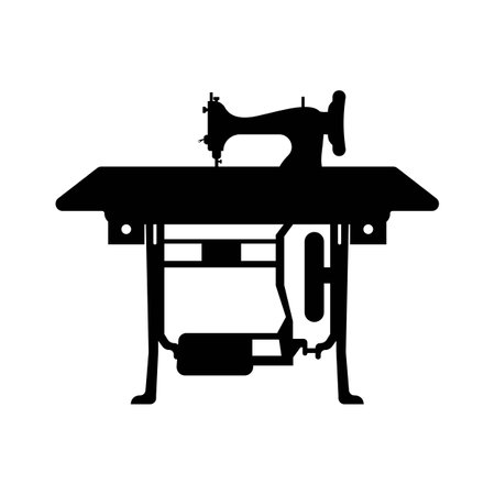 Sewing machine logo icon,illustration template designのイラスト素材