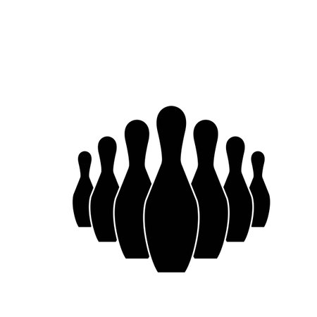 Bowling icon logo,illustration template designのイラスト素材