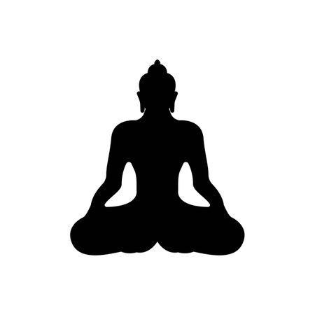 Buddha icon. vector illustration logo template.のイラスト素材