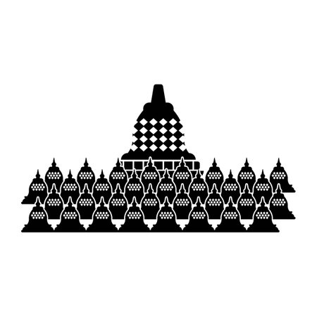 Temple logo vector illustration icon design.のイラスト素材