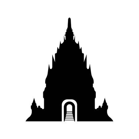 Temple logo vector illustration icon design.のイラスト素材