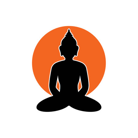 Buddha icon. vector illustration logo template.のイラスト素材