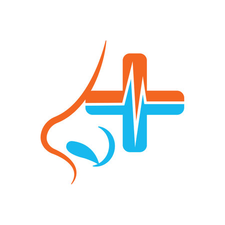 Nose icon,logo illustration design template.のイラスト素材