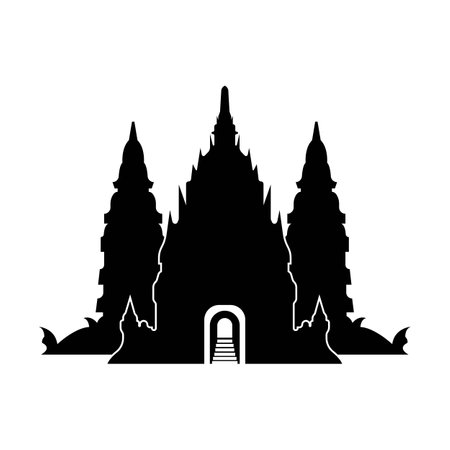 Temple logo vector illustration icon design.のイラスト素材
