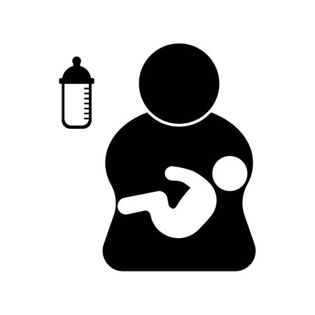 Breastfeeding mother room symbol icon,vector illustration design templateのイラスト素材