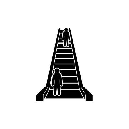 Escalator icon logo symbol,illustration design template.のイラスト素材