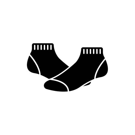 Sock icon logo vector illustration design template.のイラスト素材