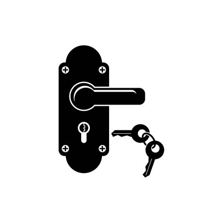 Door handle icon logo,vector design illustration template.のイラスト素材