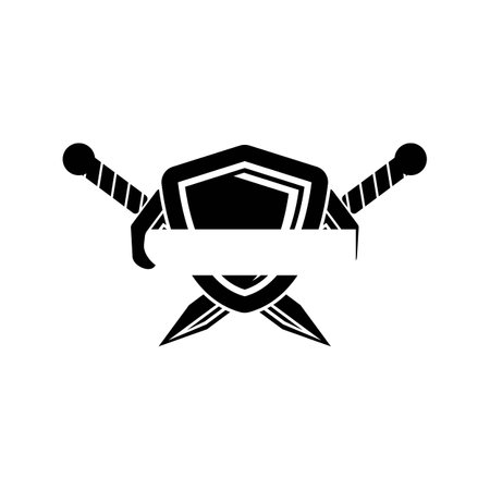 Knight helmet vector illustration for an icon, symbol or logo. knight flat logo gladiatorのイラスト素材