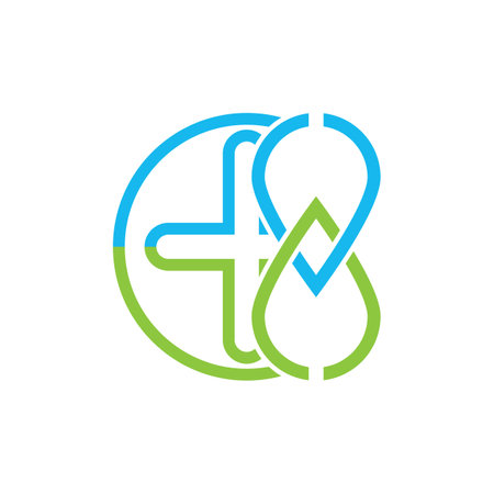 Medical care logo.vector illustration design template.のイラスト素材