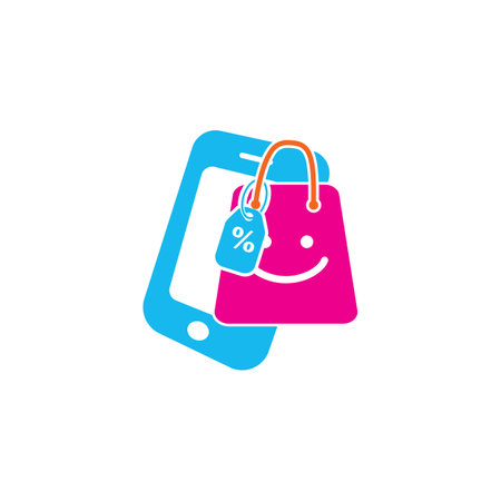 Shopping Logo vector icon illustration designのイラスト素材
