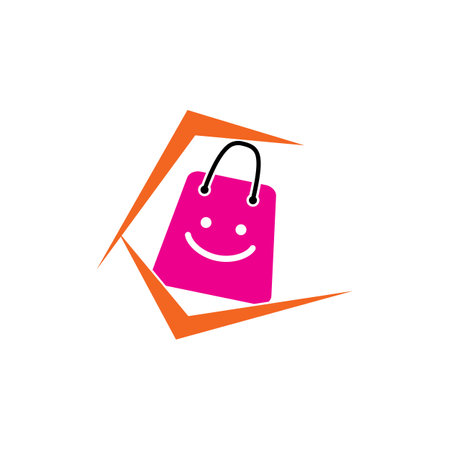 Shopping Logo vector icon illustration designのイラスト素材