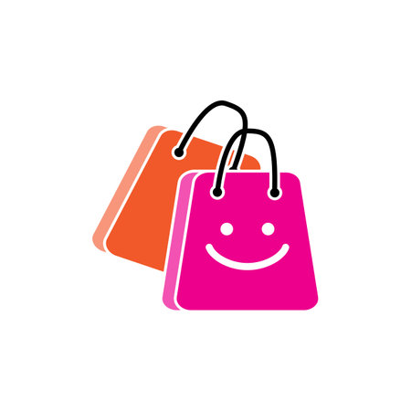 Shopping Logo vector icon illustration designのイラスト素材