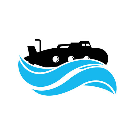 Submarine icon logo vector illustration design.のイラスト素材