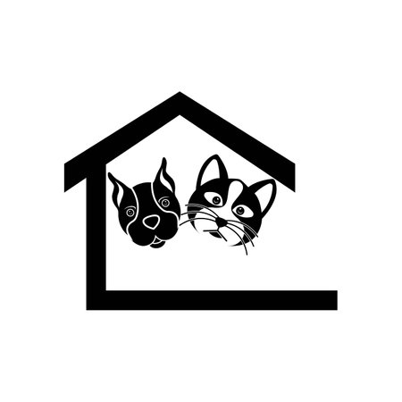 Pet shop icon logo design vector illustration.のイラスト素材