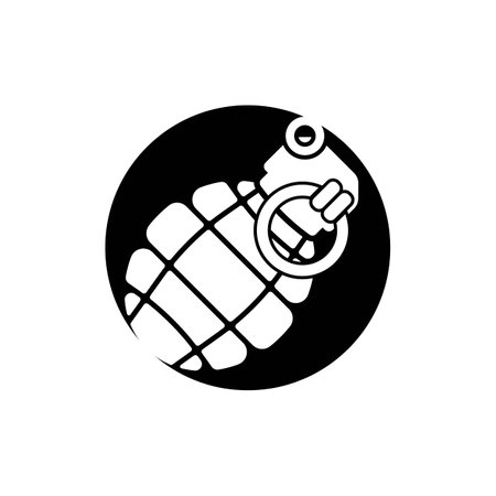 Grenade icon logo vector illustration template design.のイラスト素材