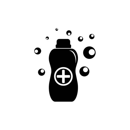 soap bottle logo vector simple icon illustration designのイラスト素材