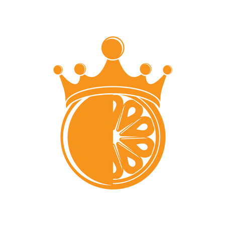 Orange fruit logo Vector illustration template designのイラスト素材