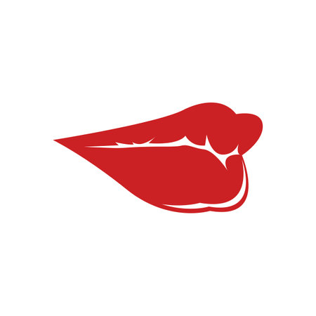 Lips icon cosmetic logo vector templateのイラスト素材