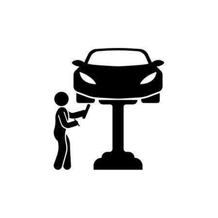 Car checking icon, logo illustration vector design templateのイラスト素材