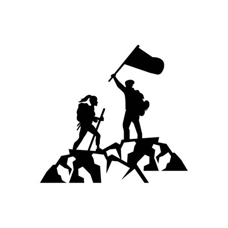 Simple climbing logo icon,design vector illustrationのイラスト素材
