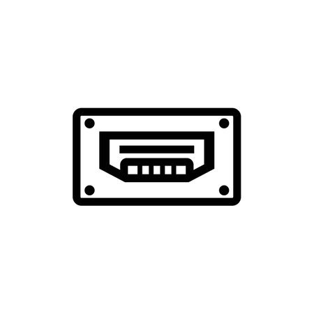 hdmi port line icon vector. hdmi port sign. isolated contour symbol black illustrationのイラスト素材