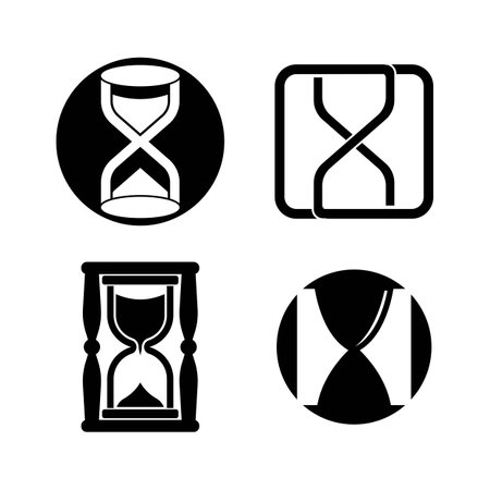Hourglass logo vector icon illustration designのイラスト素材