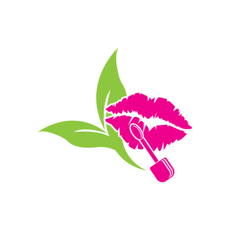 Lipstick icon vector illustration,logo design template.のイラスト素材
