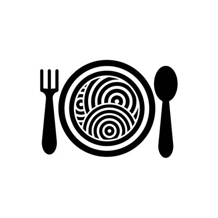 Noodle icon logo vector,illustration design template.のイラスト素材