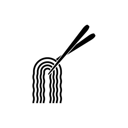 Noodle icon logo vector,illustration design template.のイラスト素材