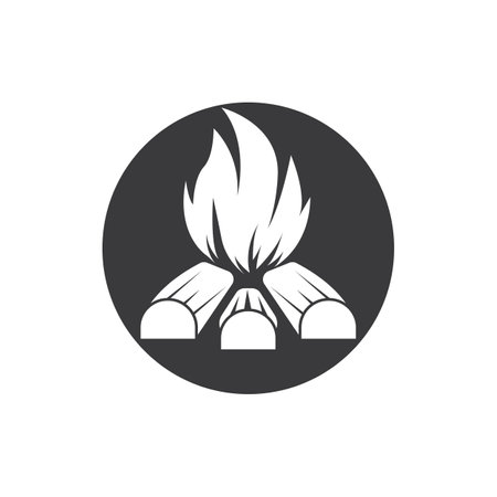 Bonfire icon logo vector,illustration design template.のイラスト素材