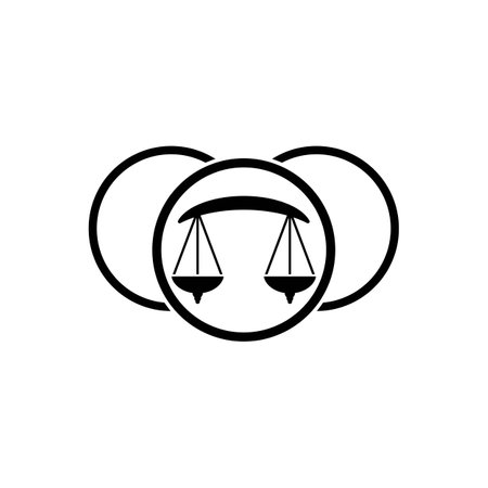 Law icon logo, vector illustration design template.のイラスト素材