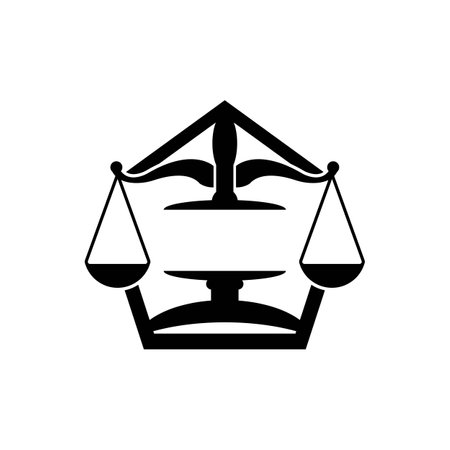 Law icon logo, vector illustration design template.のイラスト素材