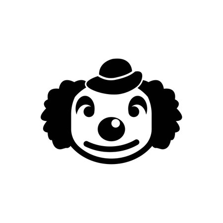 Clown character logo icon, vector illustration design template.のイラスト素材